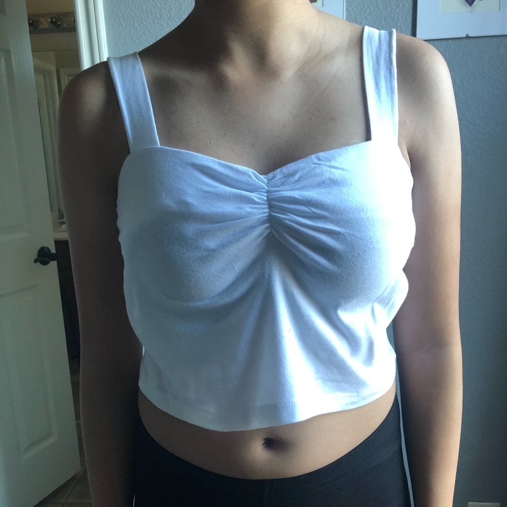 White crop top